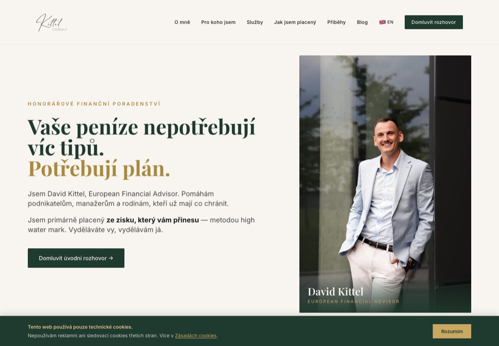 Ukázka webu Kittel Consult